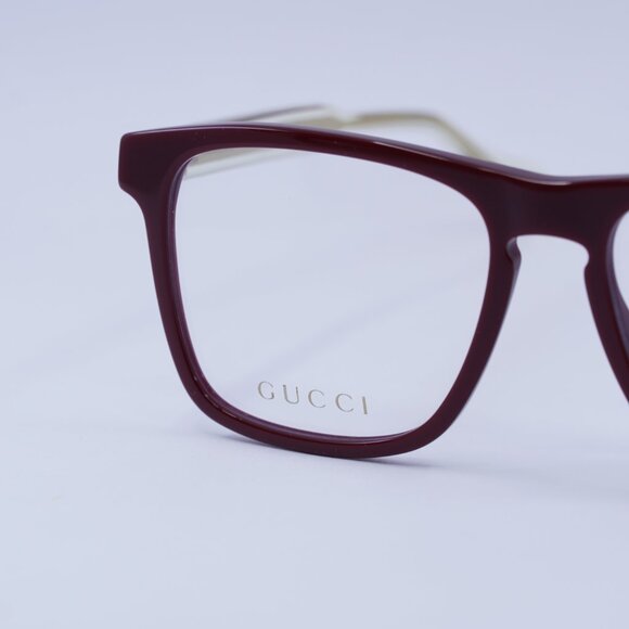 🕶️ New Gucci GG0561O 003 Eyeglasses - Burgundy Frame 54mm - Picture 2 of 11